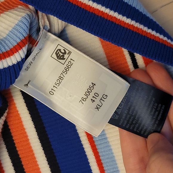 NWOT Tommy Hilfiger Long Sleeve Bold Ribbed Striped Sweater Dress - Picture 7 of 11